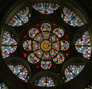 Rosace avec soleil et motifs géométriques, XVIe-XXe siècle